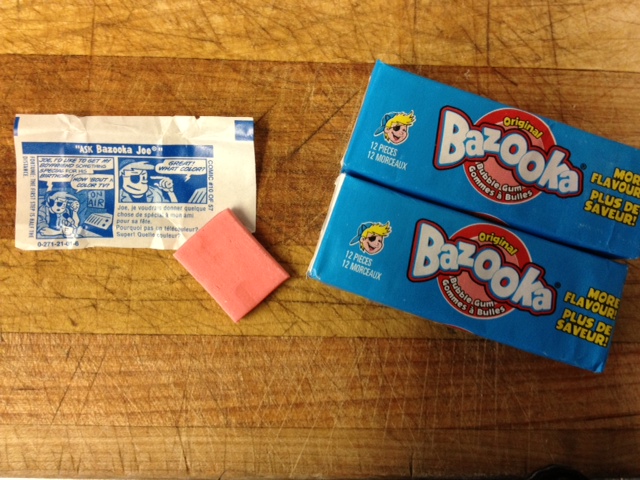 What are the ingredients in Bazooka Joe bubble gum?